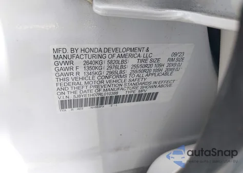 2024 Acura Mdx A-Spec z USA, uszkodzony, nr VIN 5J8YE1H07RL010388